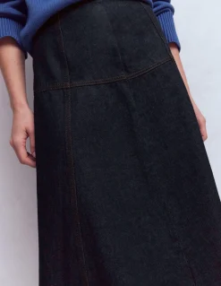 Jupe en jean à empiècements