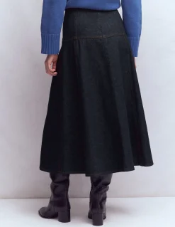 Jupe en jean à empiècements