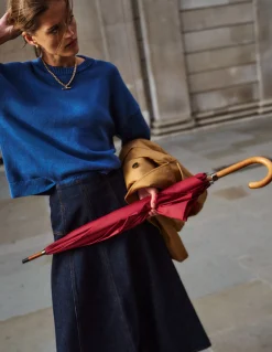 Jupe en jean à empiècements