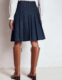 Jupe en jean plissée