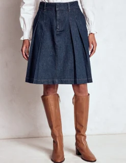 Jupe en jean plissée