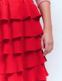 Jupe longue à volants