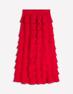 Jupe longue à volants