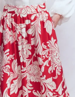 Jupe longue Abigail en popeline