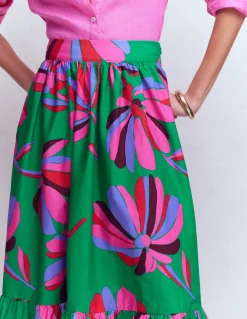 Jupe longue Abigail en popeline