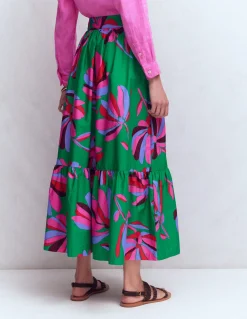 Jupe longue Abigail en popeline