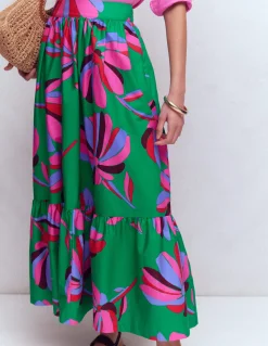 Jupe longue Abigail en popeline