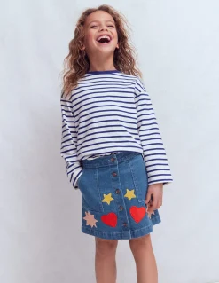 Jupe trapèze boutonnée