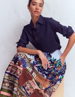 Jupe Verity en satin de coton