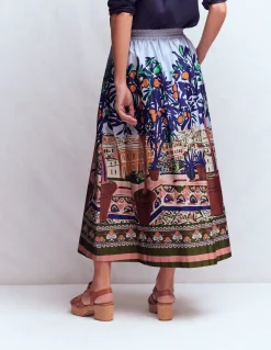 Jupe Verity en satin de coton