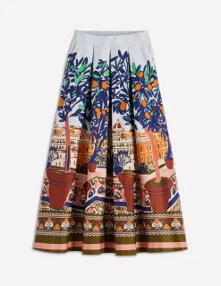 Jupe Verity en satin de coton