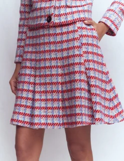 Jupe virevoltante texturée