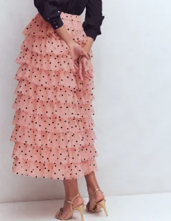 Jupe volantée en tulle