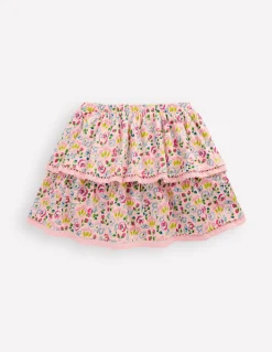 Jupe-short en jersey à volants