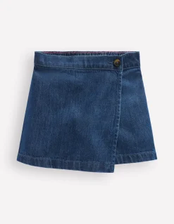 Jupe-short portefeuille tissée