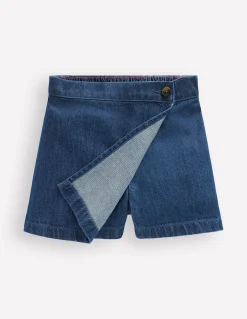 Jupe-short portefeuille tissée