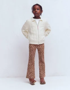 Legging côtelé évasé