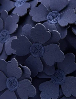 Maillot de bain à appliqués fleurs