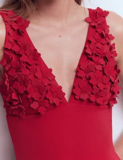Maillot de bain à appliqués fleurs