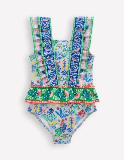 Maillot de bain à basque et volants