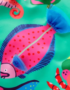 Maillot de bain à dos échancré et appliqué