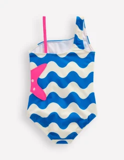 Maillot de bain asymétrique à appliqué