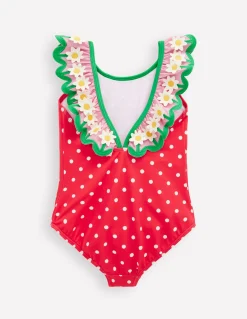 Maillot de bain Hallie à bretelles volantées