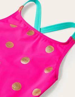 Maillot de bain imprimé croisé dans le dos
