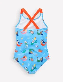 Maillot de bain imprimé croisé dans le dos
