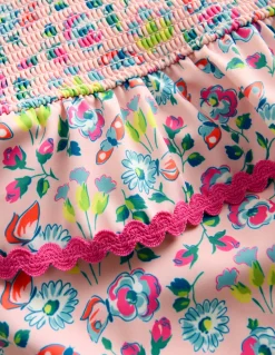 Maillot de bain smocké à basque