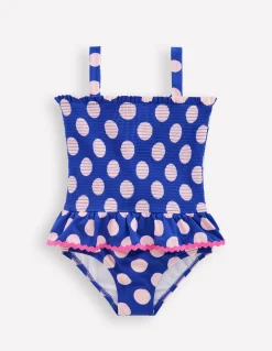 Maillot de bain smocké à basque