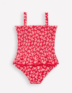 Maillot de bain smocké à basque