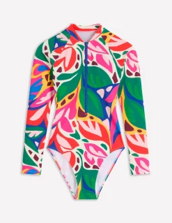 Maillot de bain sport à manches raglan