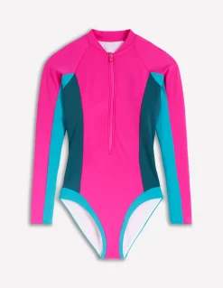 Maillot de bain sport à manches raglan