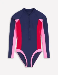 Maillot de bain sport à manches raglan