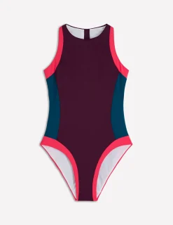Maillot de bain sportif avec passepoil