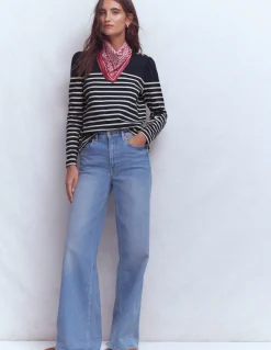 Marinière à épaules boutonnées