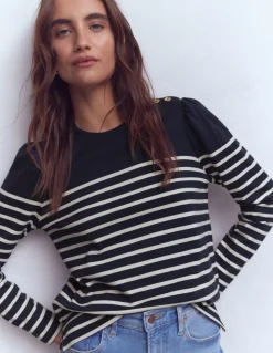 Marinière à épaules boutonnées