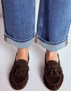 Mocassins souples à fronces