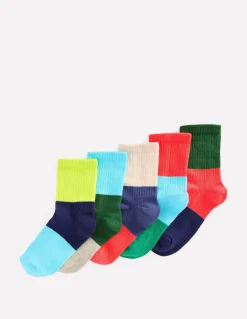 5 paires de chaussettes côtelées garçon