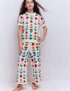 Pantalon évasé en maille