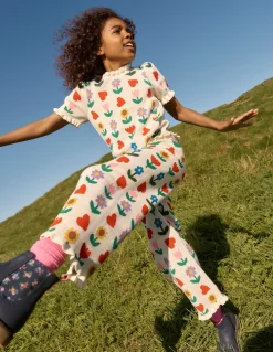 Pantalon évasé en maille