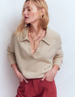 Pull à col tunisien en coton