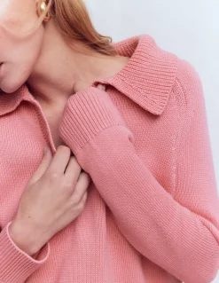 Pull à col tunisien en coton