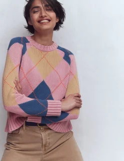 Pull Camilla en coton à motif argyle