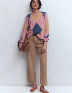 Pull Camilla en coton à motif argyle