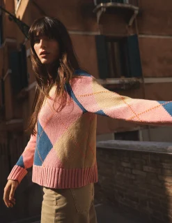 Pull Camilla en coton à motif argyle