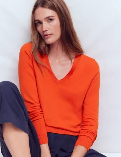 Pull Emilia à col V en coton