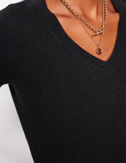 Pull Eva col V en cachemire