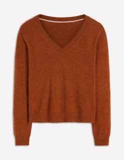 Pull Eva col V en cachemire